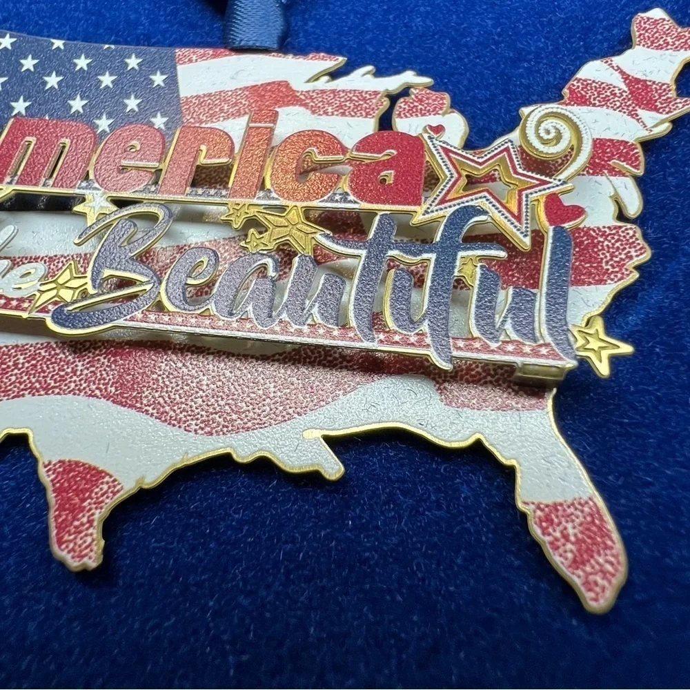 Beacon Design ChemArt America The Beautiful Ornament, Made In The USA, Patriotic